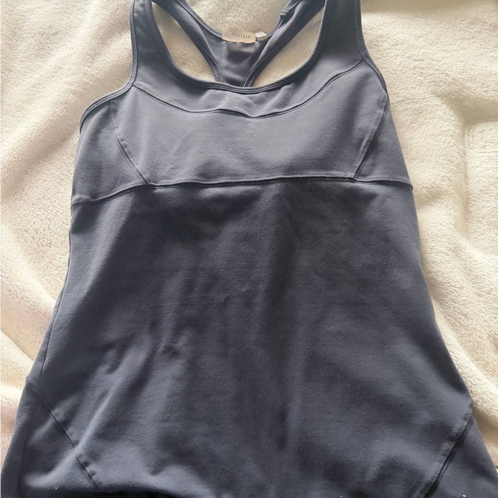 Athleta Grey Racerback Workout Tank